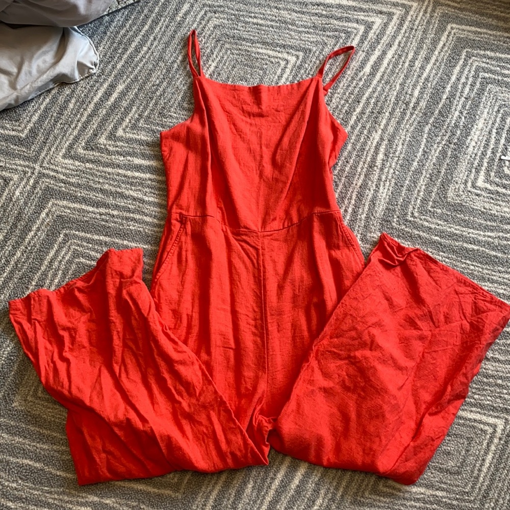 Wide leg romper